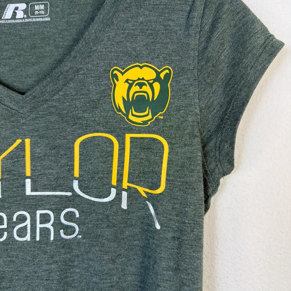 Baylor Bears BU Green Crew Neck SS Tee T-Shirt medium college gear football - Picture 3 of 12